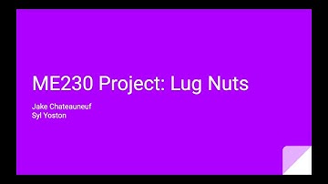 ME230 Project - T13 Video Presentation