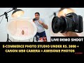E-COMMERCE PHOTO STUDIO UNDER Rs. 3000 with canon m50 camera
