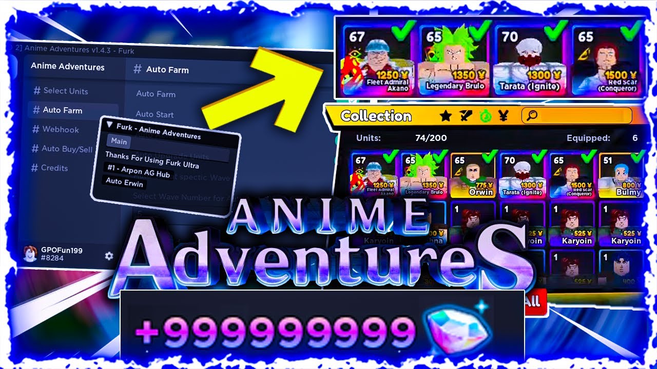 100% [Anime AdventureS] Level 26, 17904 Gems, Hanje, Pride (Night), 3x  Stat Cube, 6x Reroll Token, Unit Slot 5 unlocked, unverified, Roblox