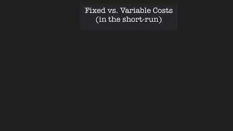 Microeconomics- FIXED COSTS VS. VARIABLE COSTS (with examples and a graph)