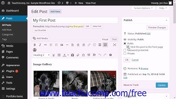 WordPress 4.0 Training Tutorial Publishing Posts