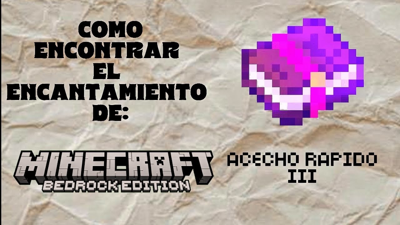 Cómo encontrar el encantamiento de ACECHO RÁPIDO (sigilo veloz) en Minecraft beedrock