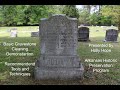 Basic gravestone cleaning demonstration arkansas historic preservation program