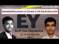 Career discussion on us taxation by exp enrolled agent working at ey big4 ustax careertalk job