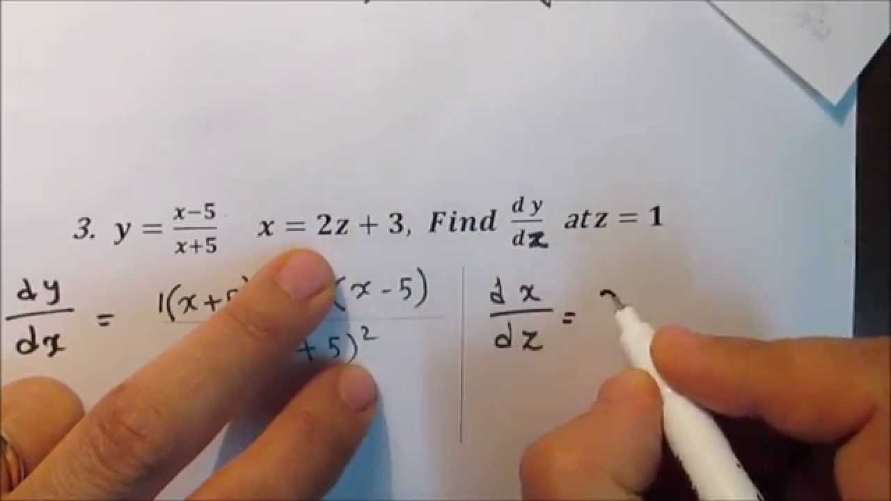 Derivative of Composition of Function Examples part 2 - YouTube