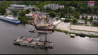 Dvorecký most - průběh stavby, září 2023