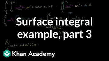 Surface integral example part 3: The home stretch | Multivariable Calculus | Khan Academy