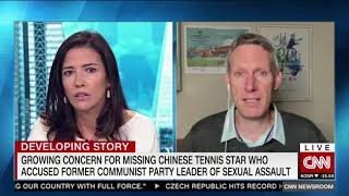 David Law, Co-Host, The Tennis Podcast, on CNN discussing Peng Shuai's whereabouts