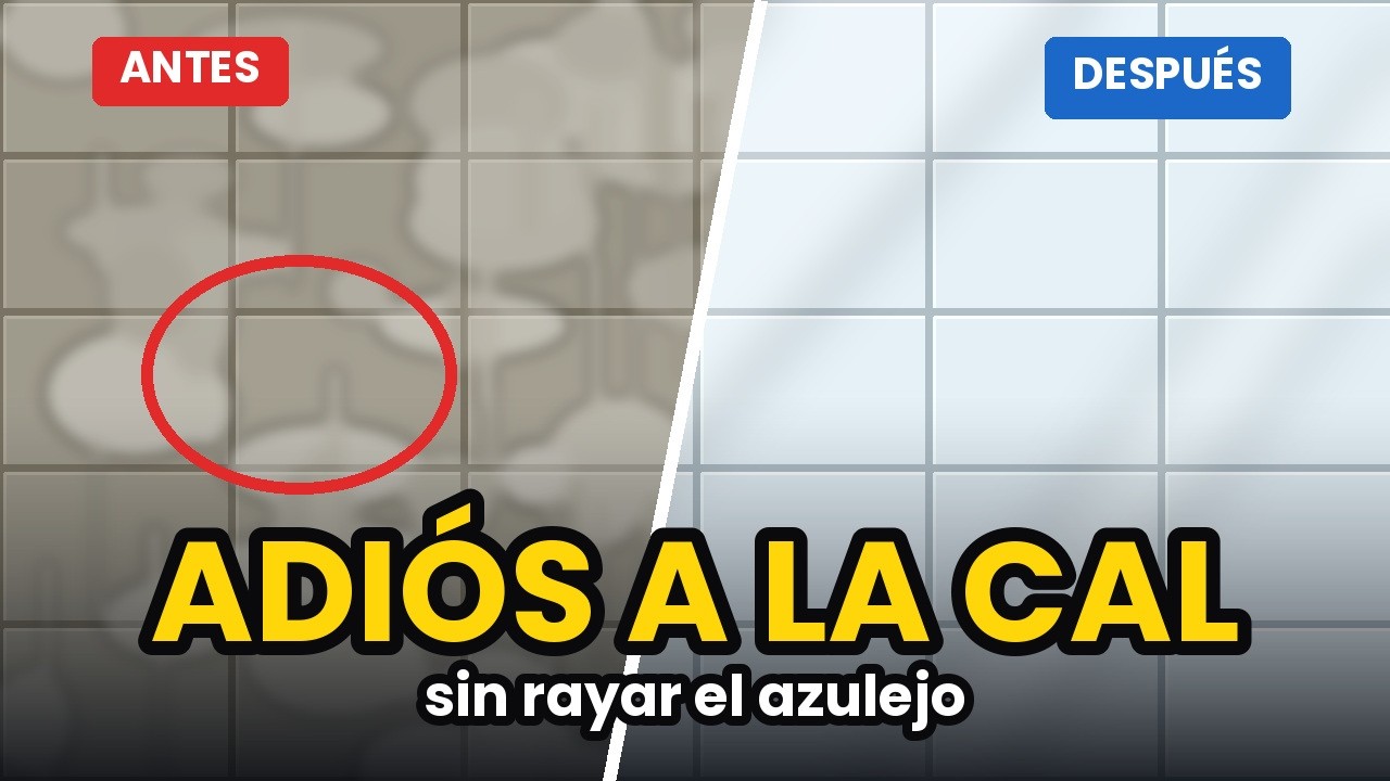 Bote de piedra blanca usado para limpiar cal incrustada en azulejos