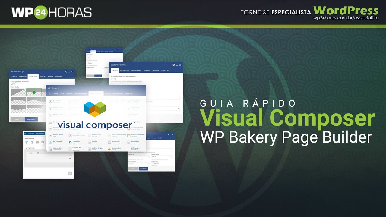 visual composer wordpress  New  Visual Composer (WP Bakery Page Builder) - Guia Rápido