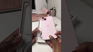 Unbox My New Pink IPhone 15 Plus With Me 🎀😍 #iphone15 #iphone15plus #appleunboxing #iphoneunboxing