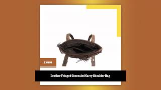 Leather Fringed Concealed Carry Shoulder Bag