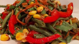 Салат из фасоли с маринованной кукурузой