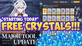 [[ FREE CRYSTALS!! ]] Honkai Impact 3rd's daily sign in system online!
