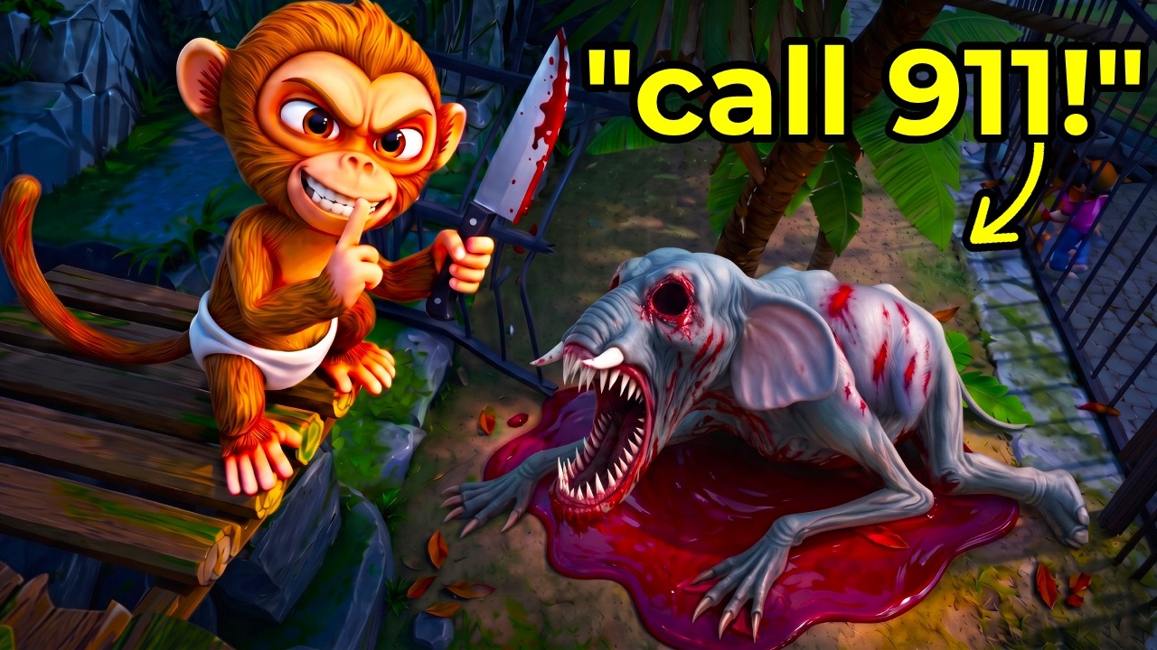 I Finally KILLED Hungry Elephant... (I Am Monkey VR)