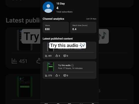 Try this audio 🎧