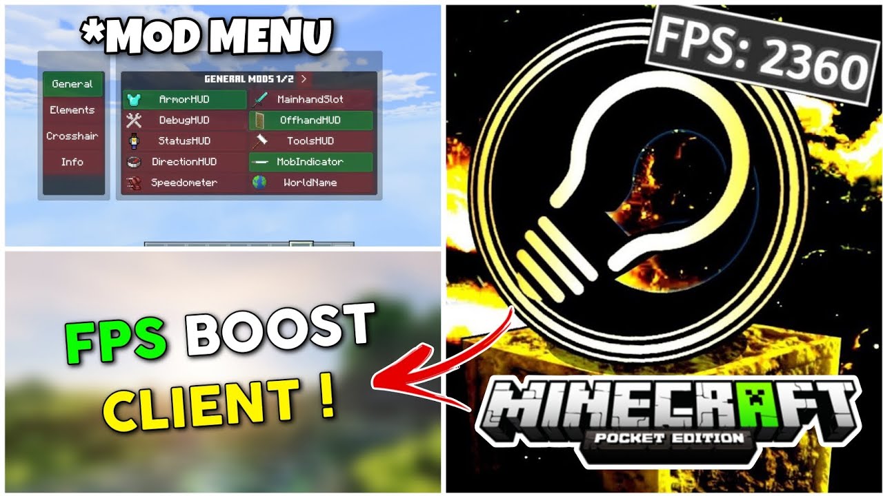 🔥 Best FPS Boost Client For Minecraft PE 1.20 | Light Cilent For MCPE ...