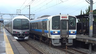 【4K】JR瀬戸大橋線　快速列車213系電車　ｵｶC-10編成　久々原駅発車