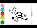 Turtle coloring for kids  toddlers mania 63