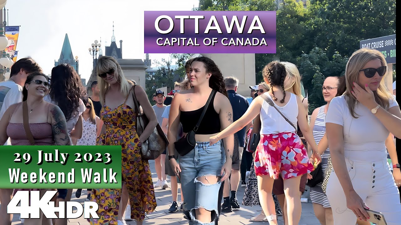 Ottawa Canada 🇨🇦 29 July 2023 Weekend Walk in [4K] UHD