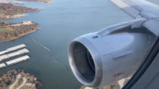 Smooth Landing: Airbus A321 Approaching and Touchdown at DFW