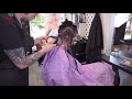 2022-35 Veronique preview - long hair cut to short asymmetric bob