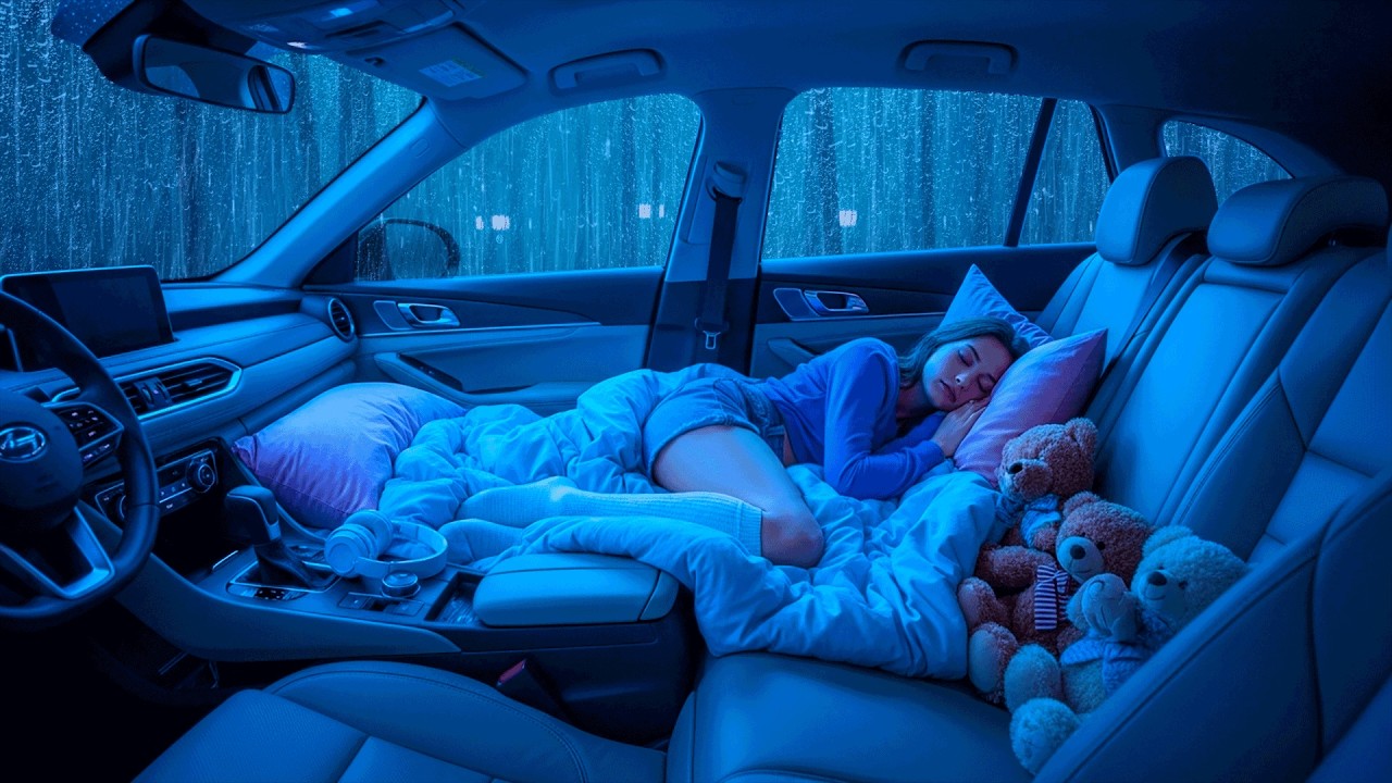 Durma em Minutos com Chuva no Carro 🚗🌧️ Alívio do Estresse e Insônia | ASMR