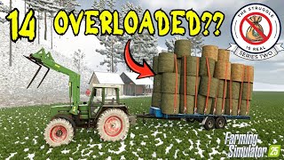 OVERLOADED TRAILER FULL OF BALES - TIME TO SELL!! | The Struggle is Real #14 | Farming Simulator 25