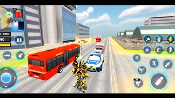 Police Air Jet Robot Car Transform Shooting Game 2023 Android/ios - Gameplay