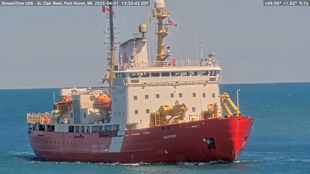 The return of CCGS Amundsen at Port Huron! April 1, 2025