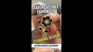 These green flower earrings are actually hypoallergenic and waterproof