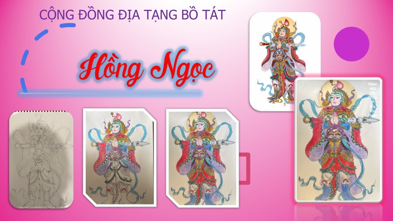 Vẽ Tranh Hộ Pháp Vi Đà - Hồng Ngọc