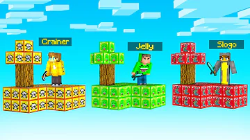 Minecraft YouTuber Lucky Block Island Battle! (vs Jelly & Slogo)