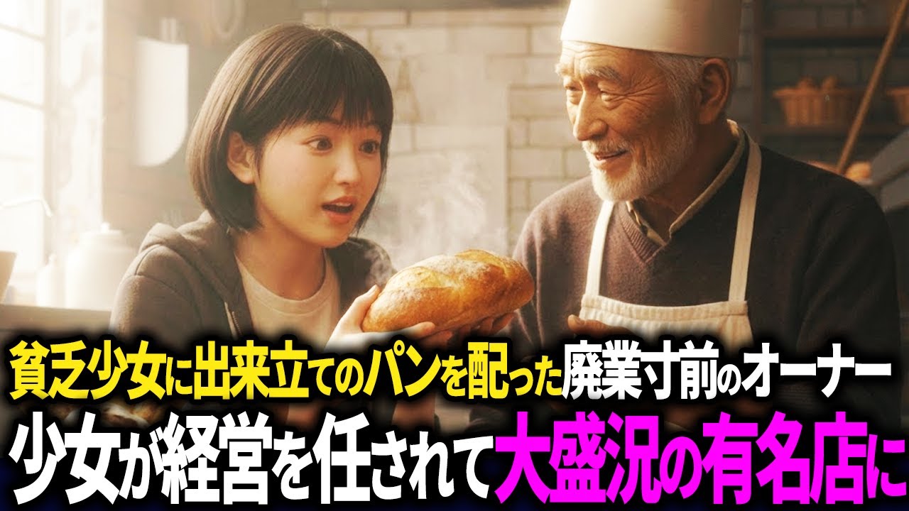 【廃業寸前のパン屋】売れ残りを盗もうとした女子中学生に「これでも食え」と焼きたてを渡した結果…→3日後、店が大パニックになった衝撃の理由とは！？