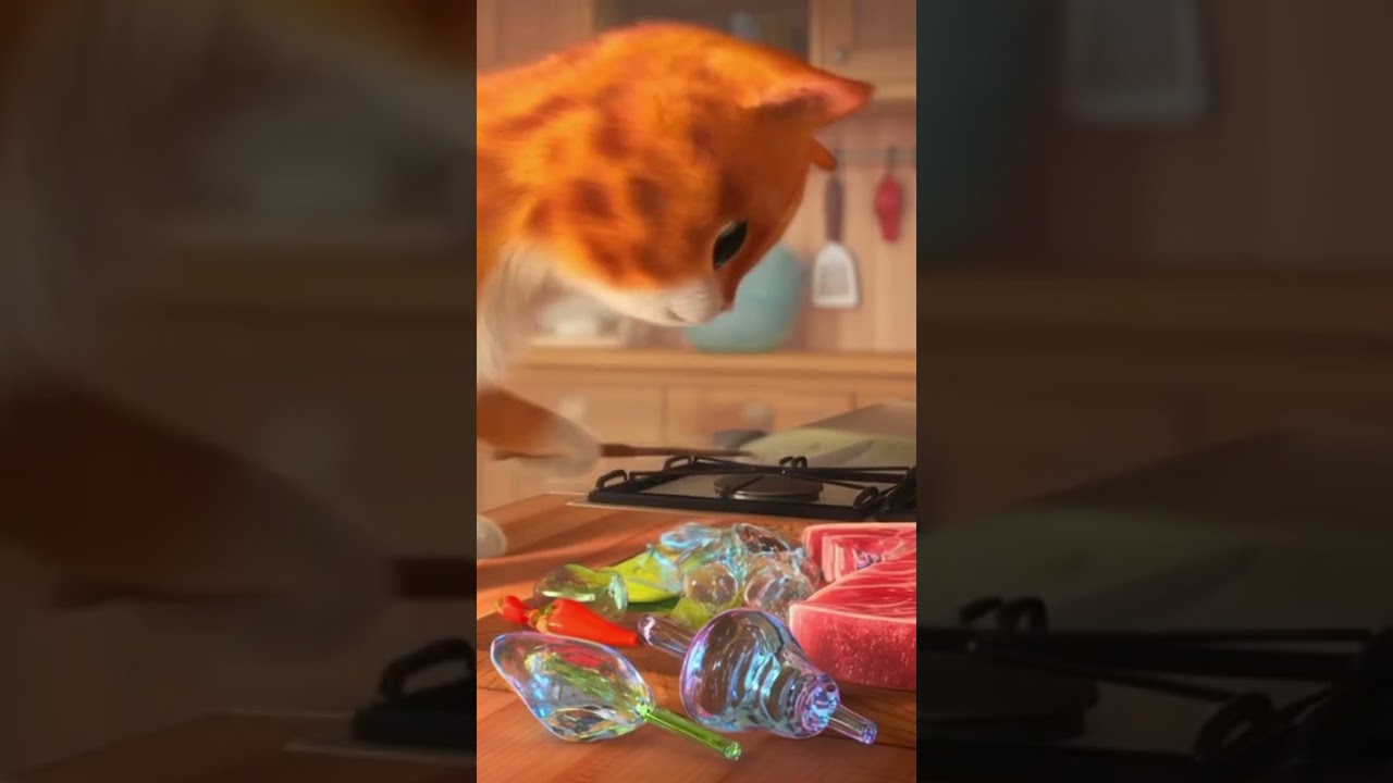 She's feeding her little cat 