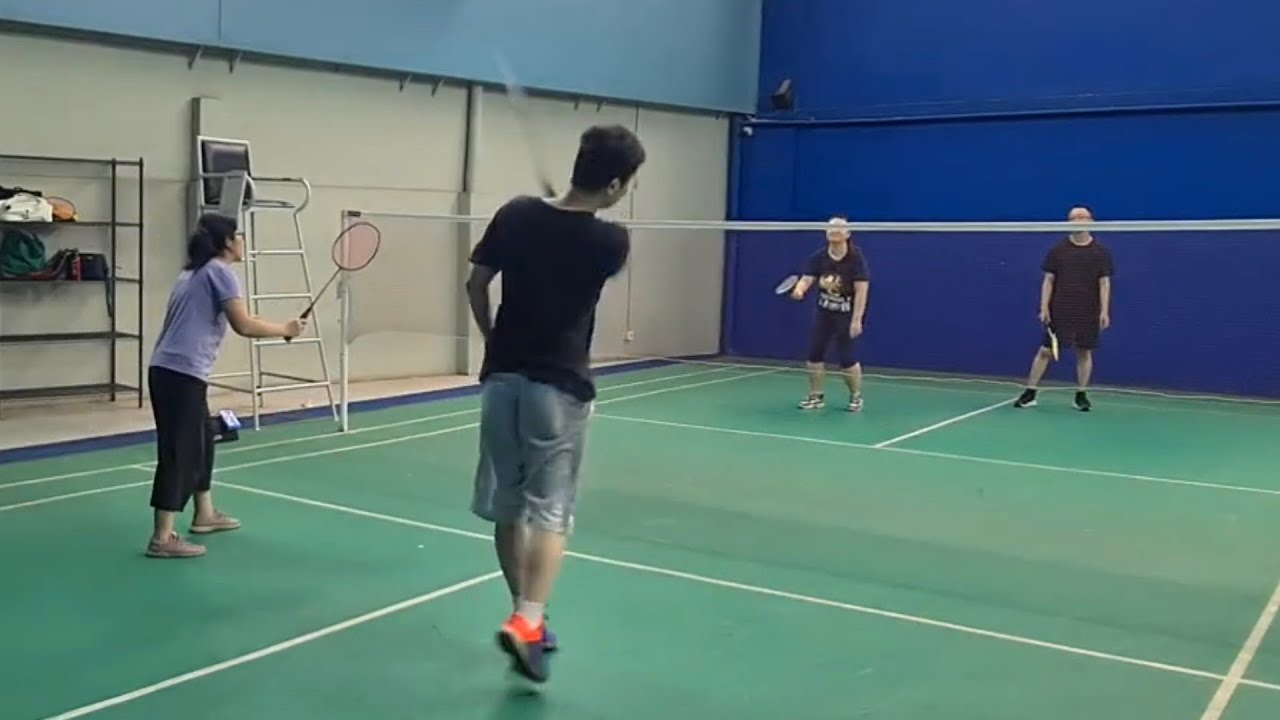 Beginner Badminton Parents, Mix Doubles, 17 March 2025 - YouTube