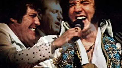 Charlie Hodge on stage - a talk about Elvis Presley