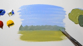 paint landscape simple beginners