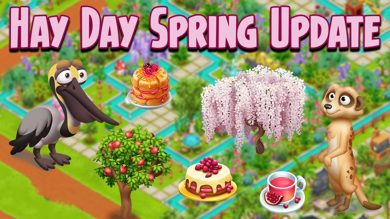 Hay Day Update Spring 2023Meerkats!! Pelicans!! Pomegranate!! NEW Land