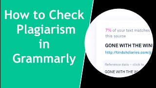 How To Check Plagiarism in Grammarly