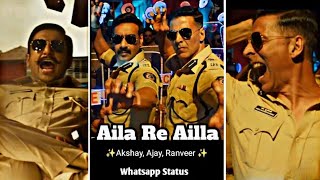 Aila Re Aillaa Whatsapp Status 4k | Sooryavanshi Song | Akshay, Ajay, Ranveer, Kartina, Rohit