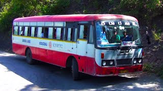 Ksrtc Bus turning in narrow single bend in MM hills