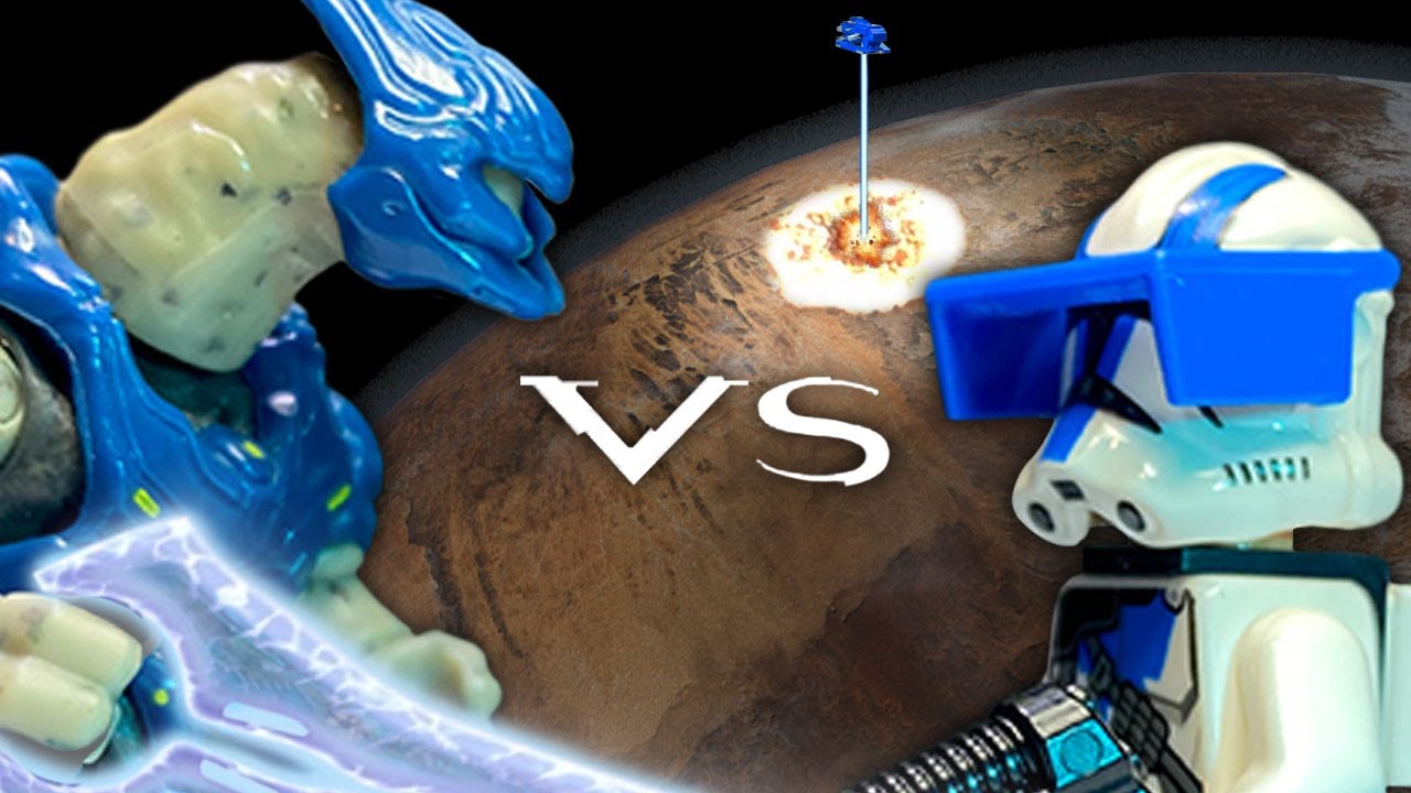 STAR WARS против HALO, Mega Construx + Lego покадровая анимация.