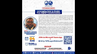 SPE Lagos Webinar on Leveraging Data to Enable True Digital Transformation