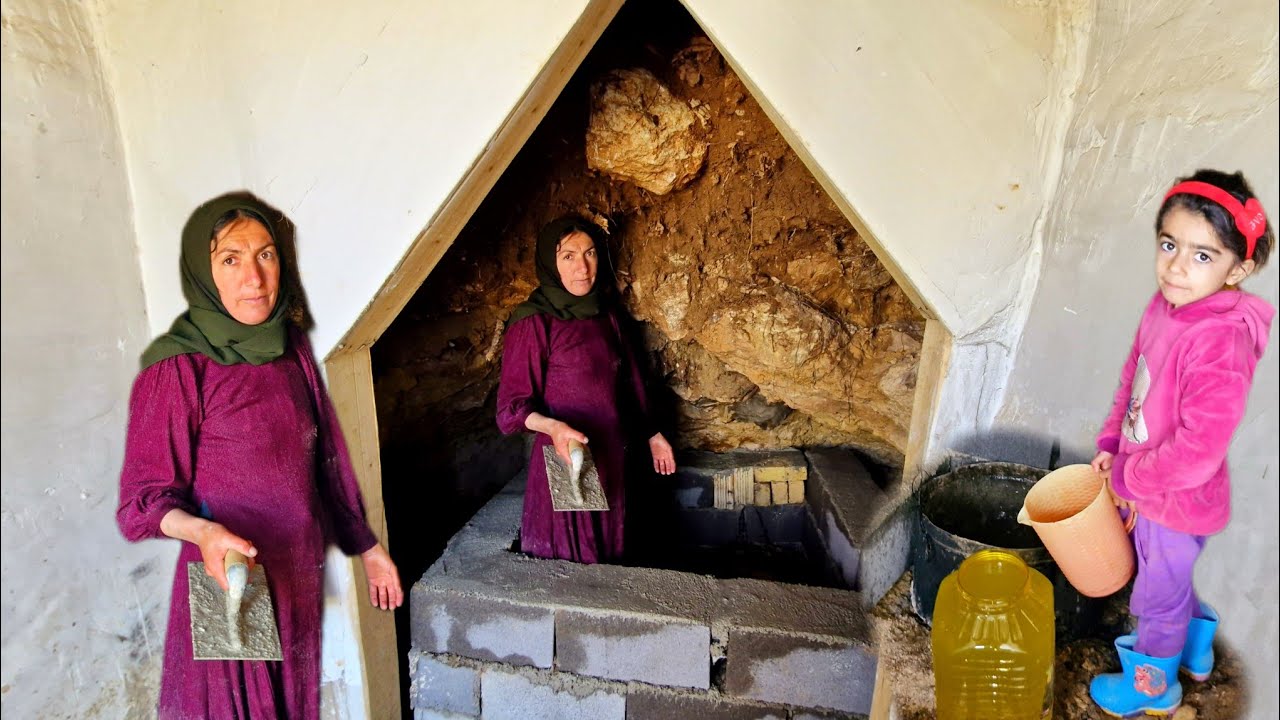 From the heart of the rock to the water source; building a pond in a mountain cave