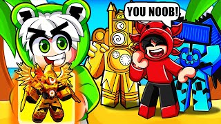 I Pretended To Be A NOOB, Then Showed Him My CLOCKWOMAN TITAN! (Skibidi Tower Defense)
