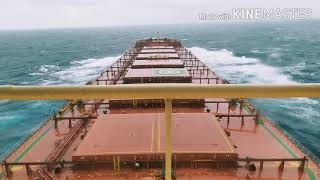 Cutting through waves #RTM_Zheng_He #ship #indianocean #roughsea #shipping_sprays