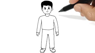 How To Draw A Boy Cute Easy Steps How To Draw A Person Cute For Beginners