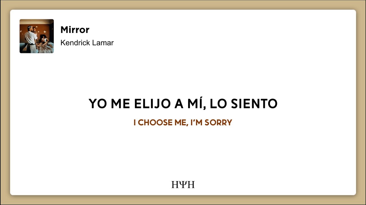 Watch Kendrick Lamar - Mirror (Lyrics + Sub Español) on YouTube Watch Kendrick Lamar - Mirror (Lyrics + Sub Español) on YouTube