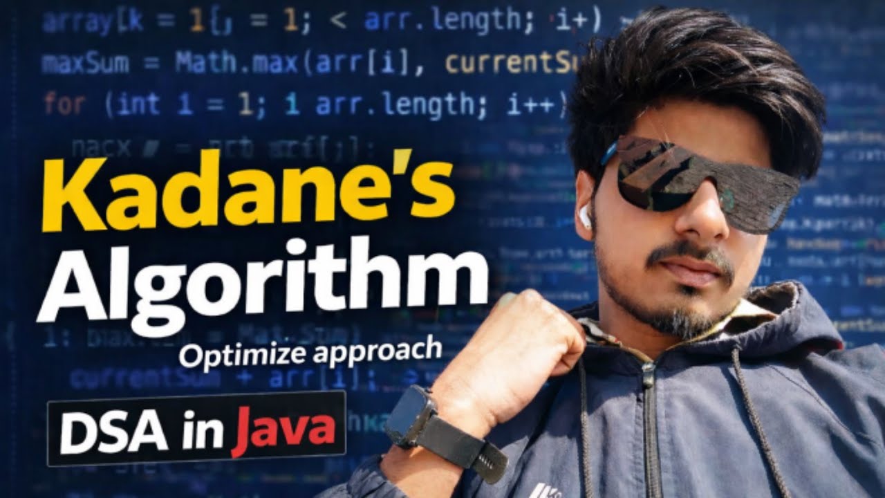 Kadane's Algorithm , Optimize approach - YouTube